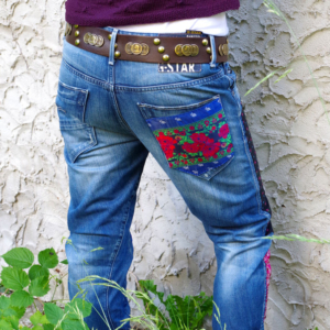 Upcycling Jeans Rückansicht